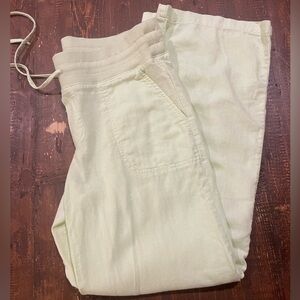 Urban Outfitters Costa linen pants lime green S